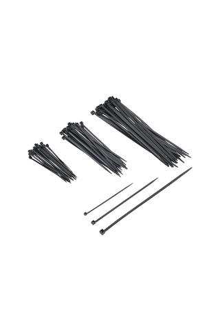 Tek-iş Plastik Kablo Bağı Cırt Kelepçe Set 100-150-250 X 2.5 Mm Siyah 20 X 3 60 Adet