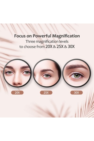 20x Büyüteçli Makyaj Aynası Seti 3,5 İnç Cep Vantuzlu İçinde Diğer