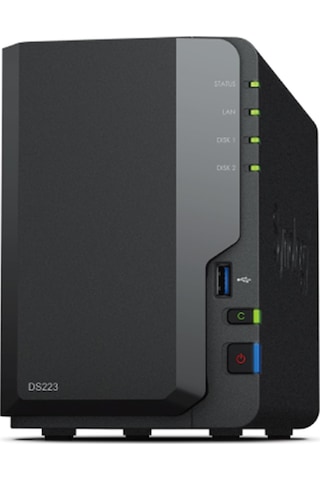 Synology DS223 2 Slot All In One Nas Depolama Unitesi Siyah