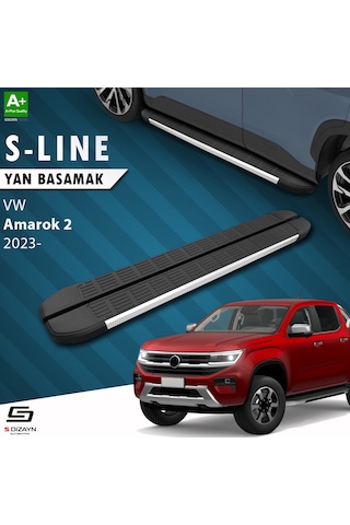 S-dizayn Vw Amarok 2 S-line Aluminyum Yan Basamak 203 Cm 2023 Üzeri A+ Kalite