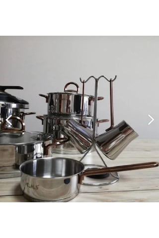 Oms 18 Parça Silindir Set Ezme Çelik Kulp 1087 Bakır