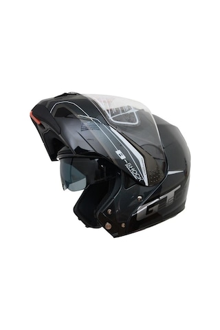 Beon B700 B-Shock Çene Açılır Vizörlü Kask Gri - Siyah