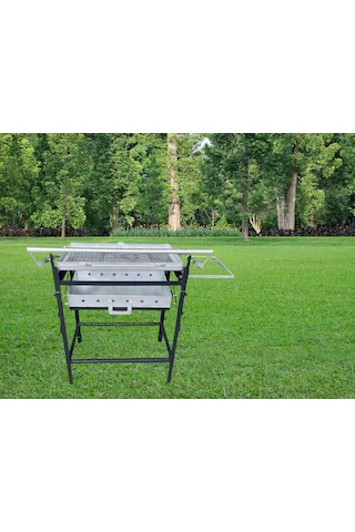 Taklalı Mangal Barbekü Açık Gri