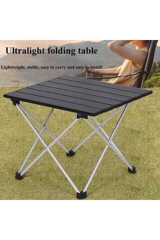 Bloomnest Yük Taşınabilir Mavi Sehpası, Plastik Piknik Mekan Masası, Kamp İç/dış Alüminyum 57x41x40cm 25kg & - Tr Mavi Mavi