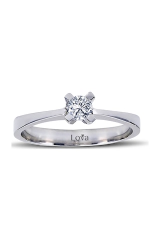Lova E Renk 0,19 Karat Pırlanta Tektaş Yüzük - 1030089