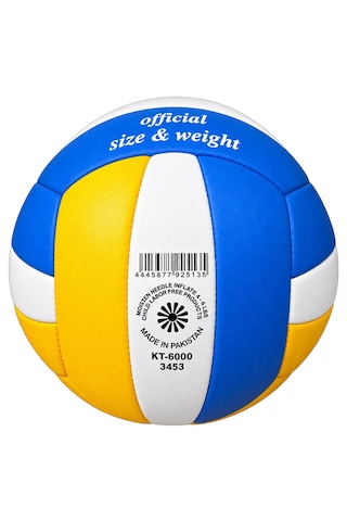 Katze Kt6000 Voleybol Topu El Dikişli Mavi Beyaz Sarı - Mavi - Beyaz