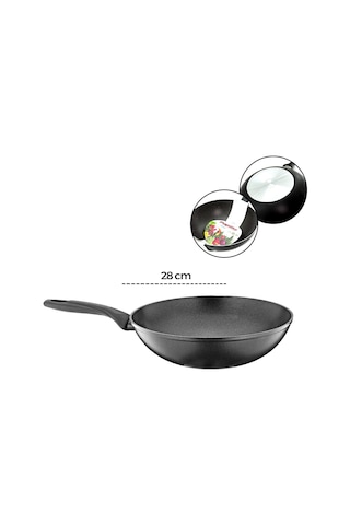 Papilla Ragnar 28 Cm Granit Şef Tava - Wok Tek Saplı Brkt-739446- 6'li Paket Diğer