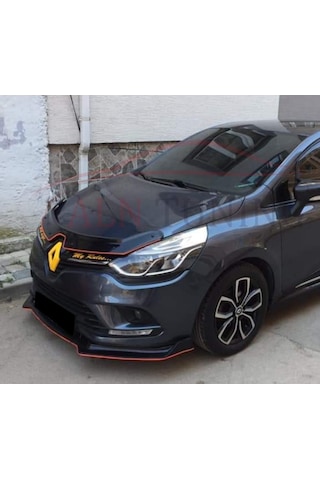 Renault Clio 4 Ön Ek Lip 3 Parça Parlak Siyah Voltex Tam Uyumlu