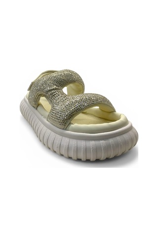 Marco Kids 846 Anatomik Kız Çocuk Taşlı Sandalet Bej
