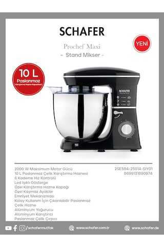 Schafer Prochef Maxi 10 L Standlı Mikser