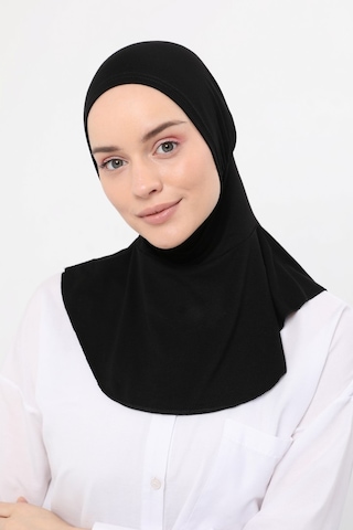 Altobeh Kadın Tesettür Pratik Boyunluklu Hijab - Sporcu Bone Siyah