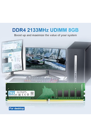 Ram 8gb 1x8gb Ram 288pin Cl15 1.2v Ddr4 2133mhz Pc4-17000 Dram Udımm Masaüstü Bellek Pc Ram Bilgisayar Bellek Yük