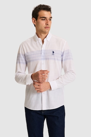 U.s. Polo Assn. Erkek Lila Gömlek Desenli 50324695-vr034