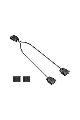 Coolmoon 5v 3pin Argb 2 Port Splitter Çoklayıcı Kablo - 5v 3pin Uzatma Kablosu 1 Dişi To 2 Erkek