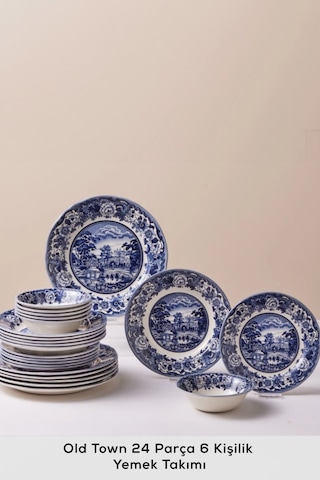 Karaca Old Town 24 Parça 6 Kişilik Yemek Takımı