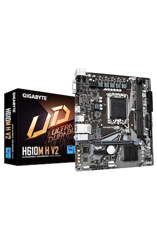 Gigabyte H610M H V2 D5 Intel H610 5600 MHz DDR5 Soket 1700 mATX Anakart