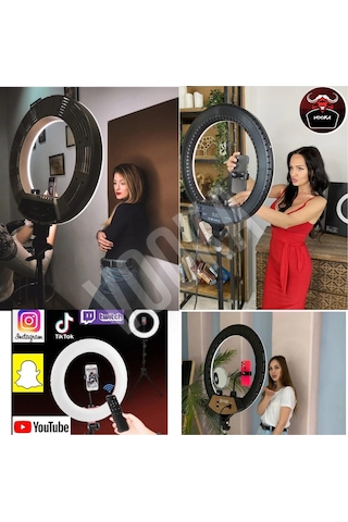 Vilya Megalüx Döküm Ayaklı Profesyonel Kuaför Makyaj Çekimleri 21inç 560 Led Kumandalı Ring Lıght