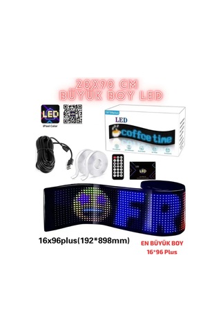 İşyeri Tır Kamyon Otobüs Uyumlu 90 Cm Rgb Led Panel 19,2x89,8cm Ölçü 16x96 Led Sayısı Kumanda +kablo Çok Renkli