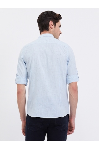 Slim Fit Erkek Gömlek U.kol Açık Mavi