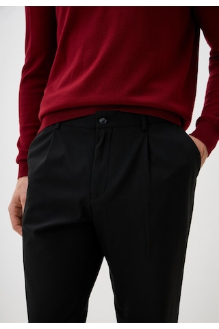 Erkek Pileli Siyah Armürlü Chino Pantolon Ncs Jeans 2247 2080 Siyah