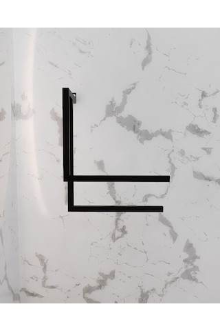 Aju Havluluk Metal Kağıt Havlu Tutacağı Ev Banyo Düzenleyici Duvara Monte Havlu Tutucu Modern Siyah