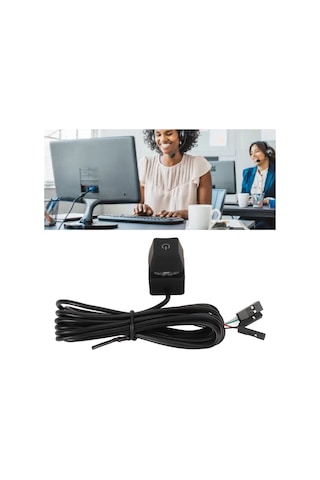 Fosenze Masaüstü Bilgisayar Güç Anahtarı, Mavi Mekanik Tuş, 7 Renkli Işık Efekti, 2m Uzatma Kablosu, Abs Malzeme, Kolay Kurulum