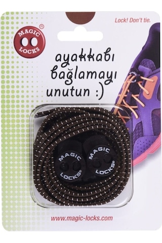 Magic Locks Kahverengi Akıllı Bağcık Kahverengi
