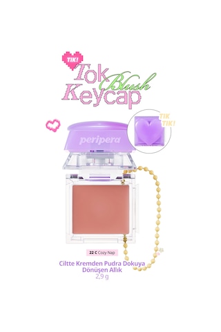 Ciltte Kremden Pudra Dokuya Dönüşen Allık Perıpera Tok Blush Keycap 22 Cozy Nap