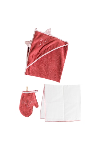 Andywawa Kız Bebek Pembe 3Lü Havlu Takımı Standart Ac21820Rp