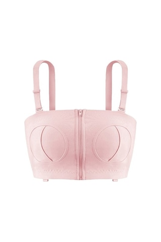 Agahome Pamuklu Ayarlanabilir Süt Sağma Sütyeni - Pembe, Emzirme Destekli, Yurt Dışından