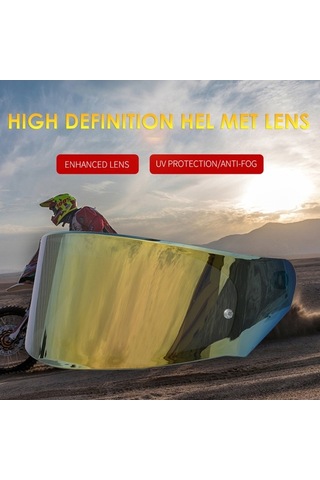 Novahub Çok Renkli Motosiklet Yarı Kask Lensleri - Ls2 Ff320 328 353 800 Uyumlu - Altın, Gri, Gümüş Silver