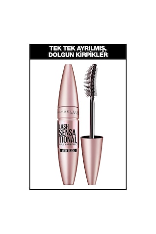 Maybelline New York Lash Sensational Yelpaze Etkili Maskara Siyah