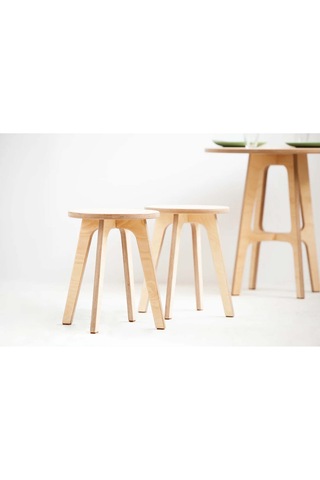 Woodesk Ihlamur, Ahşap Tabure, 32x41 Cm 1 Adet Natural Renk