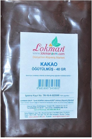 Lokman Öğütülmüş Kakao 40 G