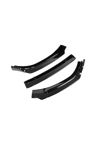 Üniversal Lip Honda Civic FC5 Tip Ön Tampon Eki 3 Parça Lip Bodykit Karlık Piano Black Parlak Siyah