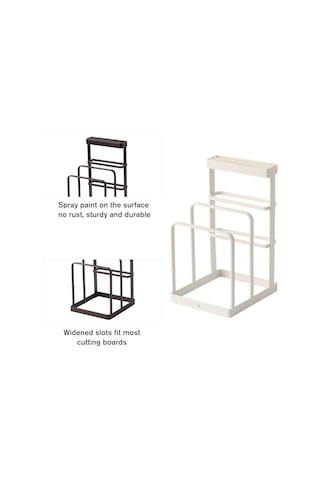 Wezone Beyaz Demir Bıçaklık - Mutfak Çelik Bıçak Tutucu, Kağıt Havlu Ve Tava Kapağı İçin Suyu Çeken Dolap Beyaz