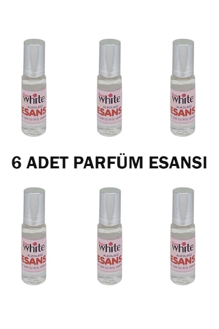 Rose White 5ml. Beyaz Gül Parfüm Esansı 6 Adet Gül