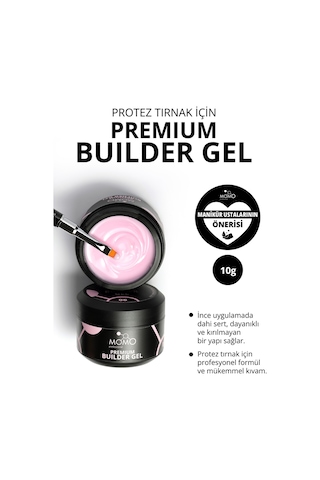 Momo Professional Premium Builder Gel Protez Tırnak Jeli No.06 Pembe 10 gr