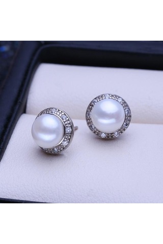 Lsooyh Doğal Tatlı Su İnci Küpeler Moda Parti Saplama Küpeler Kadınlar İçin Düğün Gelin İnci Takı Çok Renkli