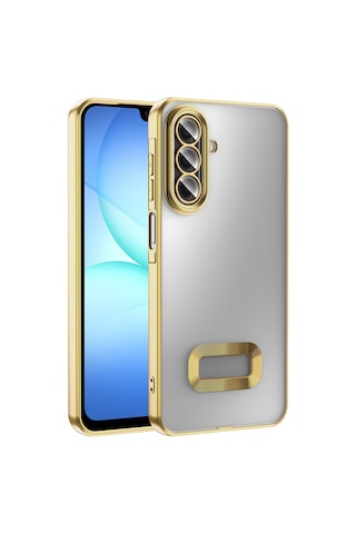 Zore Samsung Galaxy Uyumlu A17 Kılıf Kamera Korumalı Logo Gösteren Zore Omega Kapak - Lila