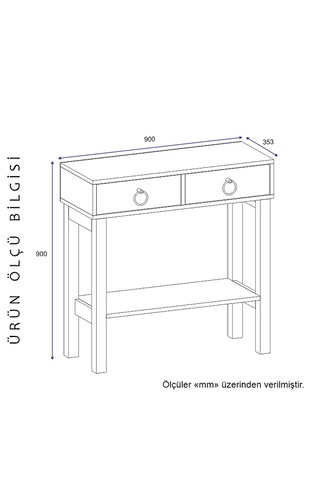 Aynalı Dresuar Vaks Demir Ayak Çırağan Antrasit