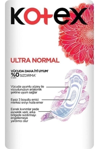 Kotex Ultra Dörtlü Normal Hijyenik Ped 24'lü 12 Adet