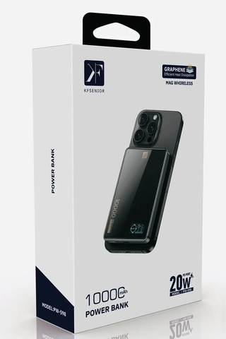 Mepa Newface Pw598 10.000 Mah Dijital Göstergeli 20w Type-c Ve 15w Kablosuz Şarj Pd Hızlı Şarj Magsafe Powerbank -