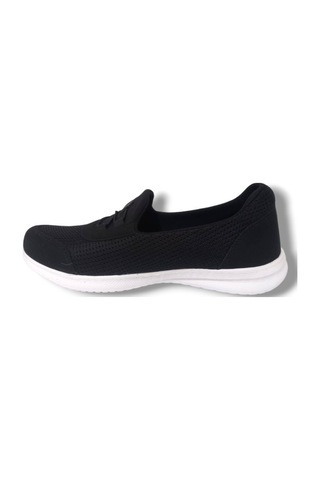Black Sea 575-25 Anorak Slip On Anatomik Kadın Sneaker Siyah Beyaz Siyah