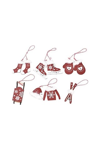 Noel Ağacı Süsleri Mini Ahşap Eldiven Çoraplar Giysiler Şapka Kızak Kayak Asılı Süsler Etiketler Tatil