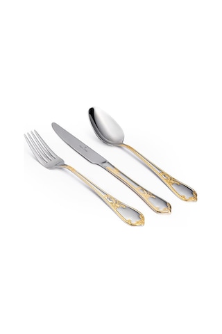 Maxx Doria Athens G Decorated 6 Kişilik 42 Parça Çatal Kaşık Bıçak Takımı Pa1061 Gold