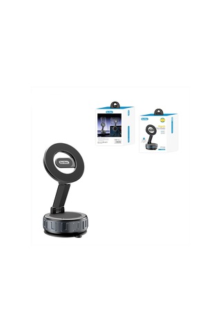Go Des Gd-hd241 360 Derece Dönebilen Vakum Özellikli Magnetik Telefon Tutucu Siyah Siyah