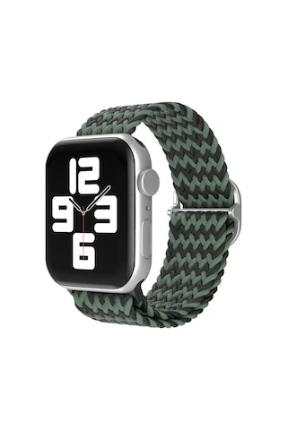 Zenviaat Newface Apple Watch Uyumlu38mm Star Kordon - Zigzag Yeşil-siyah Znv2027