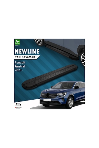 S-dizayn Renault Austral Newline Siyah Yan Basamak 183 Cm 2023 Üzeri