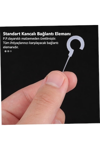 Şeffaf Standart Kancalı 4,5cm Etiketleme Ve Asma Kılçığı 500adet